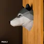 Design objects - The Howler - 3D-Printed Low Poly Wolf Head Wall Art - MODLD