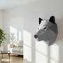 Design objects - The Howler - 3D-Printed Low Poly Wolf Head Wall Art - MODLD