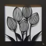 Décorations florales - Paper Cut Noir - Découpe Artisanale - Tulipes - LUMBRA BY PELLAS