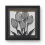 Décorations florales - Paper Cut Noir - Découpe Artisanale - Tulipes - LUMBRA BY PELLAS