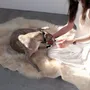 Design carpets - Natural Irregular Sheepskin Ivory Carpet - - MELLOW CONCEPT STORE