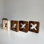 Objets design - TRIS - Ensemble de jeu en bois d'Ovangkol et d'érable - SHALL WE PLAY A GAME?