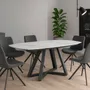 Tables Salle à Manger - Table de salle à manger extensible en marbre blanc - ANGEL CERDÁ