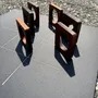 Objets design - TRIS - Ensemble de jeu en bois d'Ovangkol et d'acajou africain - SHALL WE PLAY A GAME?