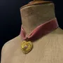 Jewelry - Necklace Rosaline - Choker in pink velvet - FASCINATO