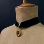 Jewelry - Necklace Tybalt - Choker in black velvet - FASCINATO