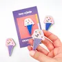 Cadeaux - Pin’s brodé "Ice Cream – Un talisman fondant, brodé de joie - PETIT POIRIER