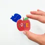 Accessoires enfants - Broche brodée "Love Apple" – Un fruit à croquer, fait main en France - PETIT POIRIER