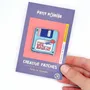 Cadeaux - Broche Brodée “Life Backup” – Sauvegarde émotionnelle activée - PETIT POIRIER