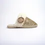 Homewear - Pantoufles femme dorées à paillettes – Laine et jute, fait main - ATELIER COSTÀ