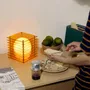 Desk lamps - LOP lamp small square in orange acrylic - BANG