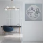 Tableaux - Cheonga — Jarre lunaire & fleurs en nacre, original, 70×70 cm - TREEVILLAGE