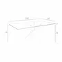 Tables Salle à Manger - Table à manger rectangulaire verre trempé et acier blanc - ANGEL CERDÁ