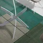 Dining Tables - Rectangular tempered glass and white steel dining table - ANGEL CERDÁ