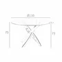 Tables Salle à Manger - Table à manger ronde verre trempé et acier blanc - ANGEL CERDÁ