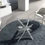 Dining Tables - Round tempered glass and white steel dining table - ANGEL CERDÁ