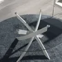 Dining Tables - Round tempered glass and white steel dining table - ANGEL CERDÁ