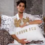 Fabric cushions - Embroidery Pillow and Plaid - PODEVACHE