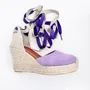 Shoes - Handmade Lilac Suede Wedge Espadrilles – Customisable - ATELIER COSTÀ