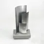 Floor lamps - Sculptural Concrete and Stainless Steel Standing Light [ESSENZ] - CASE STUDIOS