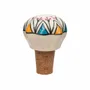 Everyday plates - Ceramic and cork bottle stopper FLORAL - TRANQUILLO