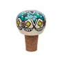 Everyday plates - Ceramic and cork bottle stopper FLORAL - TRANQUILLO