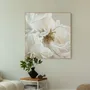 Office design and planning - « Peonies » Series of handmade textured abstract paintings - MATISS ART STUDIO