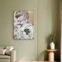 Office design and planning - « Peonies » Series of handmade textured abstract paintings - MATISS ART STUDIO