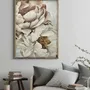 Office design and planning - « Peonies » Series of handmade textured abstract paintings - MATISS ART STUDIO