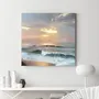 Office design and planning - « Sea vibes » Series of handmade textured abstract paintings - MATISS ART STUDIO