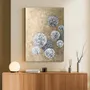Office design and planning - « Flower Balls» Series of handmade textured abstract paintings - MATISS ART STUDIO