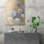 Office design and planning - « Flower Balls» Series of handmade textured abstract paintings - MATISS ART STUDIO