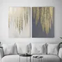 Office design and planning - « Wisteria » Series of handmade textured abstract paintings - MATISS ART STUDIO