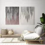Office design and planning - « Wisteria » Series of handmade textured abstract paintings - MATISS ART STUDIO