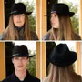 Hats - FELT FEDOR HAT leather stop - TRAVAUX EN COURS...