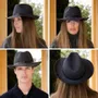 Hats - FELT FEDOR HAT leather stop - TRAVAUX EN COURS...