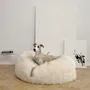 Lits - Lit ovale pour animal en peau de mouton naturelle – blanc - MELLOW CONCEPT STORE