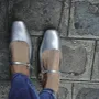 Shoes - Metallic silver leather Mary Janes – handcrafted in Spain - ATELIER COSTÀ