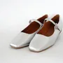 Shoes - Metallic silver leather Mary Janes – handcrafted in Spain - ATELIER COSTÀ