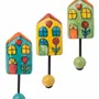 Objets déco enfant - Crochet mural CAT, MEOW, FIN FRIENDS & CUTE HOUSES - TRANQUILLO