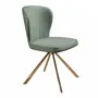 Chaises - Chaise pivotante en simili-cuir vert clair - ANGEL CERDÁ