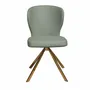 Chaises - Chaise pivotante en simili-cuir vert clair - ANGEL CERDÁ
