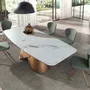 Chaises - Chaise pivotante en simili-cuir vert clair - ANGEL CERDÁ