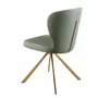 Chaises - Chaise pivotante en simili-cuir vert clair - ANGEL CERDÁ