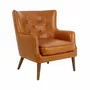 Armchairs - Chester armchair in brown leather - ANGEL CERDÁ