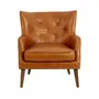 Armchairs - Chester armchair in brown leather - ANGEL CERDÁ