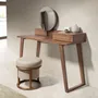 Autres tables  - Coiffeuse en bois de noyer avec miroir - ANGEL CERDÁ