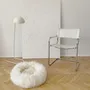 Beds - Round Natural Sheepskin Pet Bed - White - MELLOW CONCEPT STORE