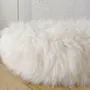 Beds - Round Natural Sheepskin Pet Bed - White - MELLOW CONCEPT STORE