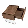 Night tables - Walnut and glass bedside table - ANGEL CERDÁ